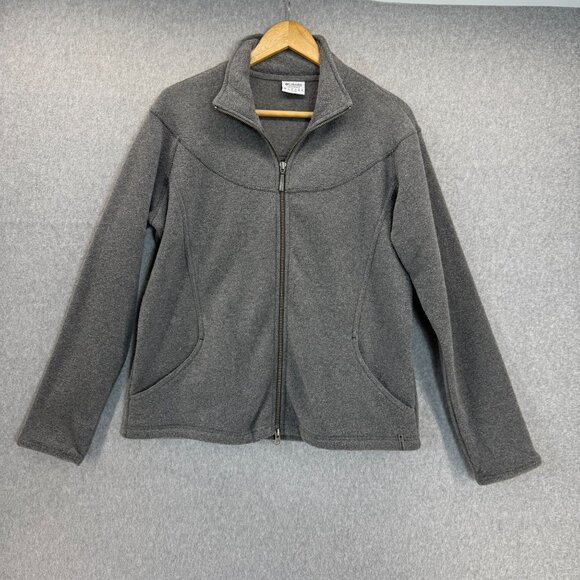 Columbia Womens Size‎ XL Full Zip Gray Fleece Jacket Pockets Outdoor Sweater - Picture 1 of 11